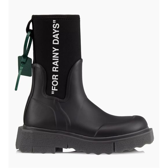 Off-White Sponge Rubber Rain Boots - Picture 1 of 14